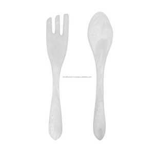 Cuillères en résine époxy royale de couleur personnalisée Fourchettes et serveurs à salade Ustensiles de table pour ustensiles de cuisine de mariage - Product Image 4