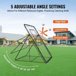 Rete di Rimbalzo PitchBack 4x6ft per Allenamento di Baseball e Softball, Trainer per Lancio e Recupero Palla - Product Image 3
