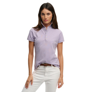 Polo de Algodón Gris para Mujer, Manga Corta, Color Sólido, Estilo Casual, Tejido de Punto, Largo Regular - Product Image 2