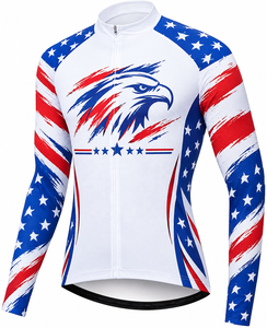 เสื้อจักรยานแขนยาว วัสดุทนทาน ระบายอากาศได้ดี พิมพ์ลายแบบ Sublimation สำหรับทีมแข่งขันระดับมืออาชีพ เหมาะสำหรับผู้ชาย - Product Image 5