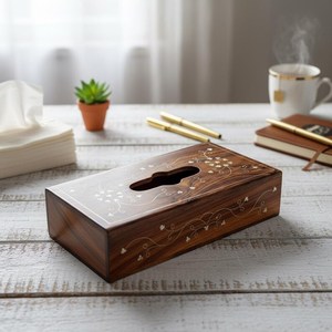 Elegant Wooden Tissue Holder for Bathroom and Bedroom - Product Image 5