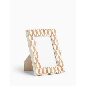 Cadre photo en bois artisanal de luxe, écologique, avec incrustation d'os, art décoratif, matériaux organiques de qualité supérieure - Product Image 2