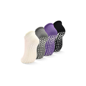 Chaussettes antidérapantes pour yoga et pilates, couleurs personnalisables, chaussettes de cheville unisexes avec logo, saison printemps, entraînements pour jeunes - Product Image 1