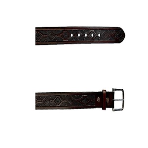Cinturón de Cuero Vacuno Occidental Tallado a Mano por el Fabricante, Longitud Personalizada, Hebilla de Metal de Aleación, Diseño Pintado, Mejor Precio - Product Image 3