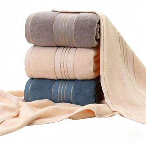 Serviette de toilette de luxe à séchage rapide en coton épais, très absorbante, pour salle de bain, vente en gros à bas prix, coton rayé - Product Image 1