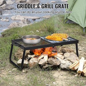22.4 \ "Heavy Duty maglia in acciaio pieghevole griglia per falò portatile esterno attrezzature per la cottura del fuoco gambe che trasportano la borsa a fiamma aperta - Product Image 4