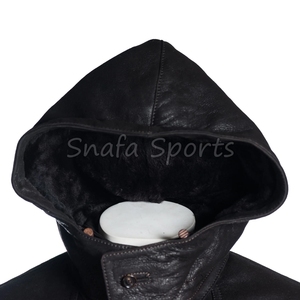 Luxury Design Men's Hooded <b>Leather</b> <b>Jacket</b> Heavyweight Waterproof High Fabric <b>Leather</b> <b>Long</b> <b>Jacket</b> Coat For Sale - Product Image 3