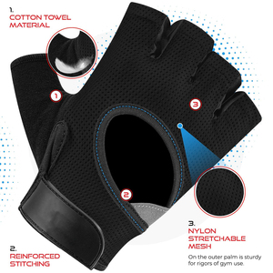 Gants d'entraînement CrossFit de style professionnel avec essuie-transpiration intégré sur le pouce pour une commodité accrue lors des séances d'entraînement à haute intensité - Product Image 4