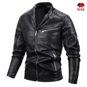 Chaqueta de Cuero Personalizada Ryan Pro Gear para Hombre, Tejido Cómodo y Transpirable con Logotipo Personalizado, Corte Regular - Product Image 4