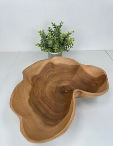 Heavy Quality Wooden Serving Bowl Thick Solid Wood Food Bowl For Daily Kitchen And Dining Use - Product Image 3
