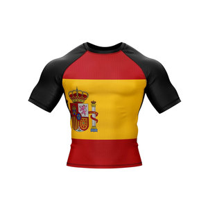 Camiseta de Compresión de Manga Larga con la Bandera de España para Hombre, Camiseta de Secado Rápido para MMA y BJJ, Estampado por Sublimación - Product Image 4