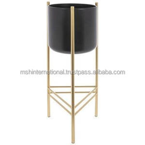 Soporte de Metal para planta, maceta decorativa, moderna, negra - Product Image 5