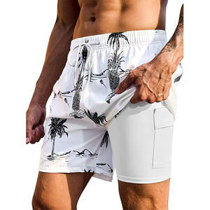 Service OEM, maillots de bain pour hommes, respirants, pour la plage, pour le surf, shorts de bain avec poche, shorts de bain de luxe - Product Image 1