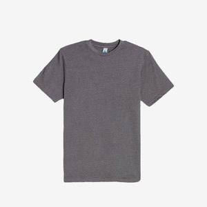 T-shirt en coton à col rond de couleur mélange charbon de bois - Product Image 1