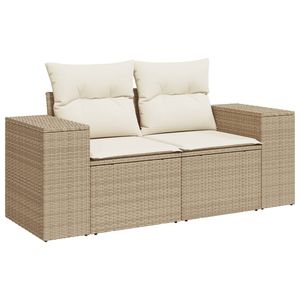 Grande Set di piedi regolabile divano da giardino in Beige PE Rattan mobili da giardino regolabili - Product Image 5