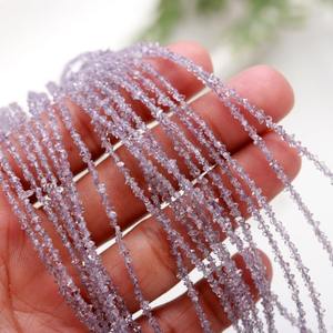 Perles non coupées en diamant Herkimer violet naturel 2-3mm véritables perles de pierre de Quartz diamant Herkimer brut brut pour la fabrication de bijoux en vrac - Product Image 3