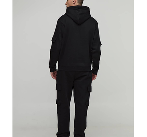 Conjunto Deportivo Personalizado con Bolsillos Funcionales Delanteros, Forro Polar Grueso, Suave y Transpirable, Logotipo Bordado, 2 Piezas - Product Image 6