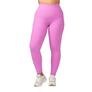 Leggings de Yoga Personalizados al por Mayor para Mujer, Cintura Alta, Transpirables, de Spandex/Poliéster, Sin Costuras, para Entrenamiento - Product Image 1