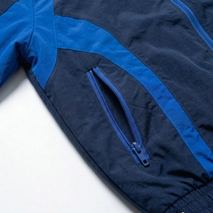 Navy & Royal Blue Two Piece Tracksuit Hooded <b>Zip</b> Jacket + Drawcord Jogger| Lightweight Sport-Utility Set for OEM / Private Label - Product Image 5