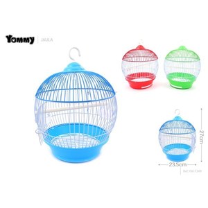 Jaula para Pájaros Yommy de 23.5cm de Diámetro, Jaula Colgante de Plástico Azul para Pájaros Pequeños, Uso Doméstico - Product Image 3