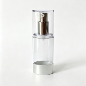 Botella con Bomba Airless Dorada/Plateada Mate o Brillante de 25/30/40 ml, Botella de Plástico al Vacío Personalizada para Suero y Loción - Product Image 2