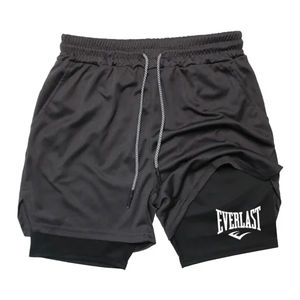 Shorts de sport décontractés pour hommes Everlast imprimés respirants à double couche séchage rapide avec cordon de serrage pour le basketball et la plage - Product Image 2