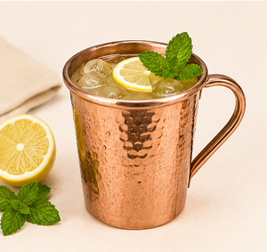 Taza Moscow Mule de Cobre Puro Sólido, Acabado Martillado Profesional, Vaso de Cobre para Cócteles y Cerveza Frías - Product Image 2
