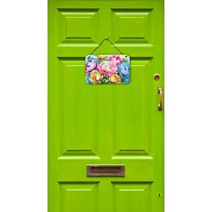 Multicolor New Peonies Watercolor Wall Hanging Prints Aluminum Metal <b>Sign</b> for Kitchen Bar <b>Bathroom</b> Plaque Home Decor 8HX12W - Product Image 2