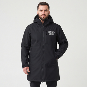 Customized <b>Men</b> Hard Shell <b>Coat</b> Embroidered Front Logo <b>Men's</b> Waterproof Hood Jacket Outdoor Hiking Camping <b>Coat</b> with Side Pockets - Product Image 2