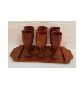 <b>Table</b> Top Acacia Wooden Wine Glass Set of 2 Customized Nautical Cocktail Glass Excellent Quality Top Quality Product - Product Image 6