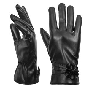 Guantes de Piel de Cordero Clásicos de Alta Calidad para Mujer, Guantes de Moda de Invierno para Dama - Product Image 1