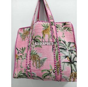 Bolsa de Mano de Lona Pintada a Mano con Estampado de Tigre, Estilo Bohemio, Gran Capacidad, Abertura Superior, Bolsa de Compras - Product Image 6