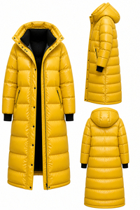 Veste longue matelassée pour femme, imperméable, douce au toucher, avec capuche, confortable et résistante aux intempéries, par Solid Trader Wonderful Girl Clothing - Product Image 4