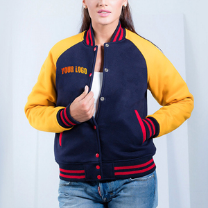 Chaquetas Varsity de Manga Larga para Mujer con Letras Bordadas, Precio de Fábrica, Venta Caliente, Chaqueta Varsity Lisa para Exteriores y Escuela Secundaria - Product Image 6