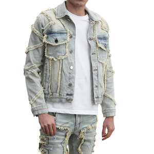 Veste sans manches en toile délavée pour homme, vêtements d'extérieur d'automne, lavage à l'abrasion, style urbain décontracté, couture rigide, service OEM, vente en gros - Product Image 3