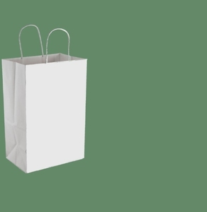Premium <b>White</b> Shopping <b>Paper</b> <b>Bags</b> with Twisted Handles Durable Kraft Carrier for Apparel and Cosmetic Brand Marketing - Product Image 5