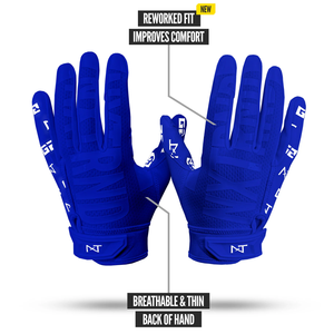 Gants de football américain 7v7 pour receveurs, en néoprène, à doigts entiers, avec fermeture auto-agrippante, logo personnalisé, durables, antidérapants, unisexes, pour jeunes - Product Image 3
