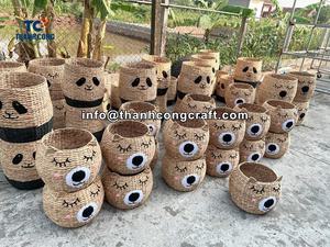 Wholesale Natural WATER HYACINTH BUNNY <b>HANGING</b> <b>SHELF</b> Eco Friendly BUNNY EAR WALL <b>SHELF</b> Natural ANIMAL <b>SHELF</b> for Kids Room Decor - Product Image 4