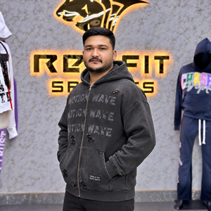 Custom Unisex Distressed Full Zip Hoodie Oversized Washed <b>Fleece</b> Streetwear <b>Hooded</b> <b>Jacket</b> With Custom Label Wholesale OEM Supply - Product Image 3