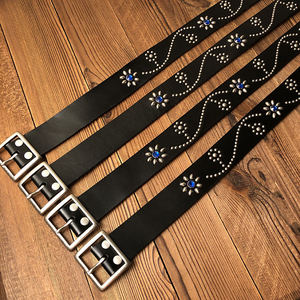 Ceinture pour homme en cuir de vachette, style décontracté, boucle en acier, écologique, longueur réglable, largeur 3,0 cm, personnalisable - Product Image 3