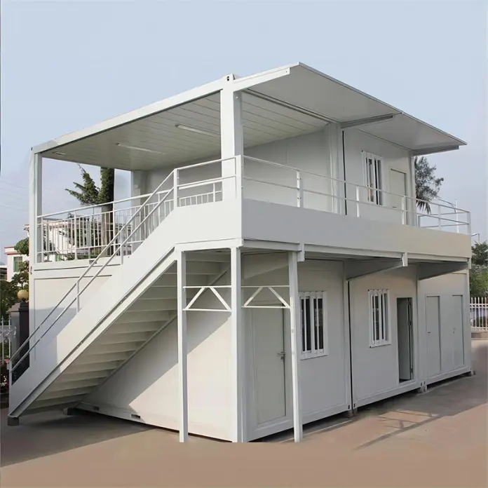 Free Design Service Cad &Amp Effect Drawing Flat Pack 2-Story Prefabricated House Villas