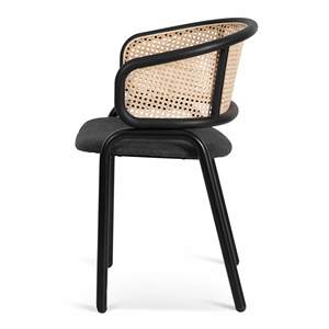 Silla de Comedor de Madera de Teca Personalizada, Silla de Restaurante de Madera Maciza con Respaldo de Ratán, para Proyectos de Hostelería y Venta al por Mayor - Product Image 3