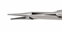 Porte-aiguille industriel Euphrate Pasque en acier inoxydable 18 cm droit 1 mm à mâchoires à dents croisées TC, poignée à cliquet, OEM