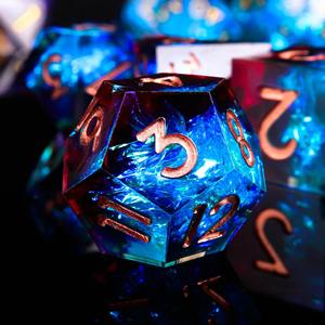 Juego de Dados de Resina de Tamaño Estándar, Dados Poliédricos de Resina Multicolores para Juegos de Mesa de Dungeons and Dragons, Suministros de Juego al por Mayor - Product Image 3