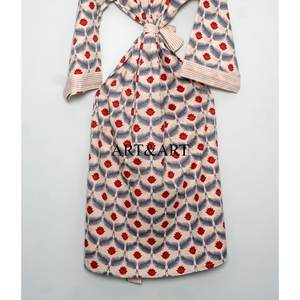 Kimono de Algodón 100% para Mujer, Talla Única, Transpirable, Estampado Floral, para Primavera, Verano y Otoño, Traje de Baño, Bata de Dama de Honor, Elegante y de Secado Rápido, Venta al Por Mayor - Product Image 5