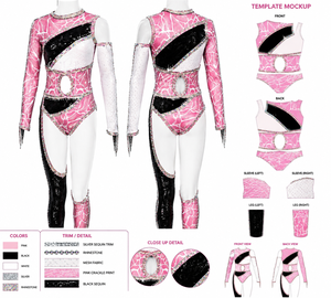 Custom Majorette Team Adults Dance Uniforms Purple Fringe Color Blocked Cheerleading <b>Pants</b> Cutouts <b>Sequin</b> Trim Spandex/Polyester - Product Image 4