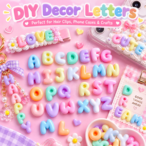 Letras del Alfabeto de Resina, Juego de 26 Letras, Miniatura, Accesorios para Joyería DIY, Herramientas de Plástico para Manualidades, Pinzas para el Cabello, Fundas para Teléfono, Primavera 2024 - Product Image 1