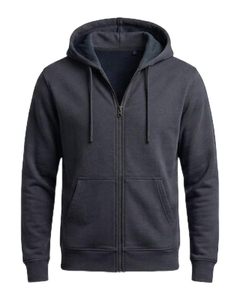 Sudadera con capucha de lujo para hombre, de invierno, con cuentas, estilo urbano, de fabricante, al por mayor, premium, corte regular, con cremallera, suave, 100% algodón polar - Product Image 2