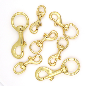 Laiton doré poli mousquetons industrie lourde utilisation oeil pivotant boulon boutons-pression barre centrale boucles rouleaux anneaux Dees MACRO TREASURE - Product Image 5