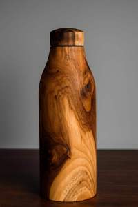 Botella de Agua de Madera con Tapa de Rosca, Diseño Minimalista, Reutilizable, para Senderismo y Camping al Aire Libre - Product Image 4
